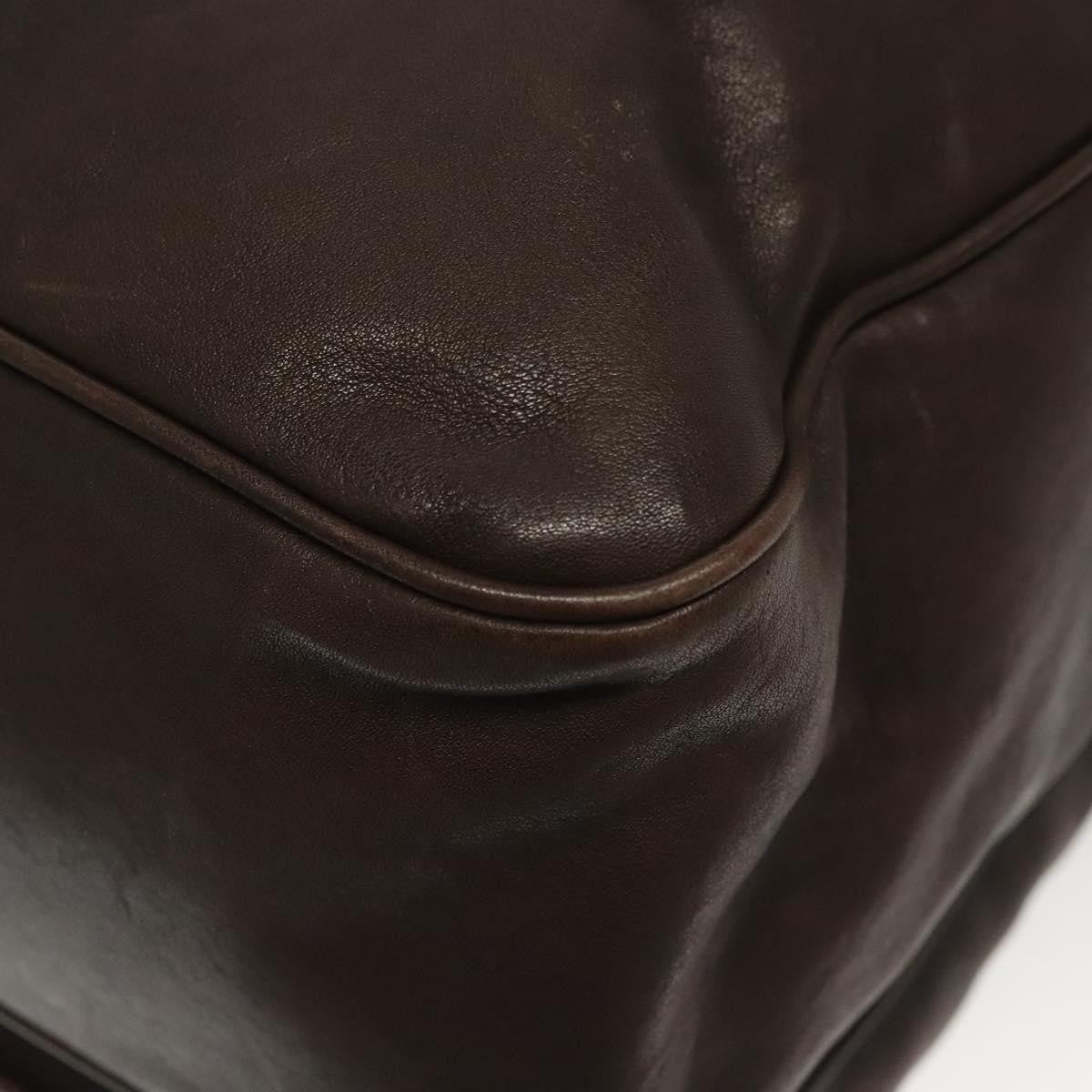 Bottega Veneta Intrecciato Shoulder Leather Brown Leather Shoulder Bag Bag (Pre-Owned)