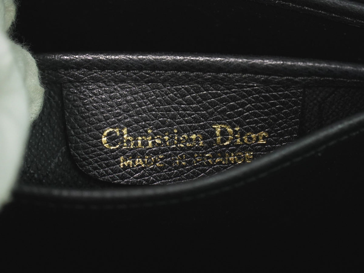 Christian Dior Shoulder Leather Black Leather Shoulder Bag Bag (Pre-Owned)