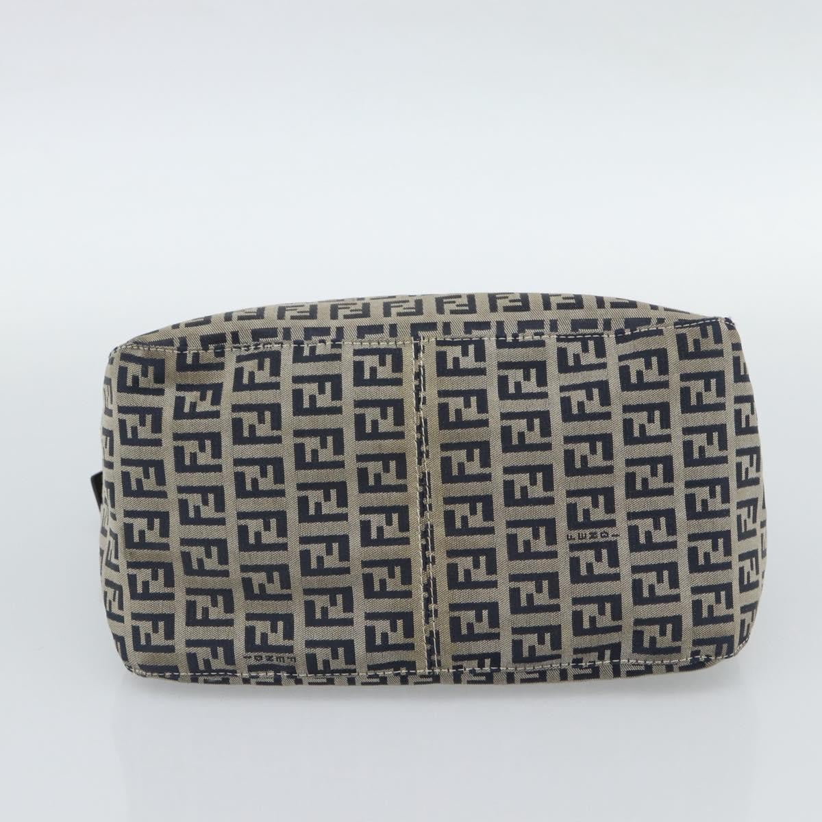 Fendi Baguette Canvas Navy Canvas Shoulder Bag Bag (Pre-Owned)
