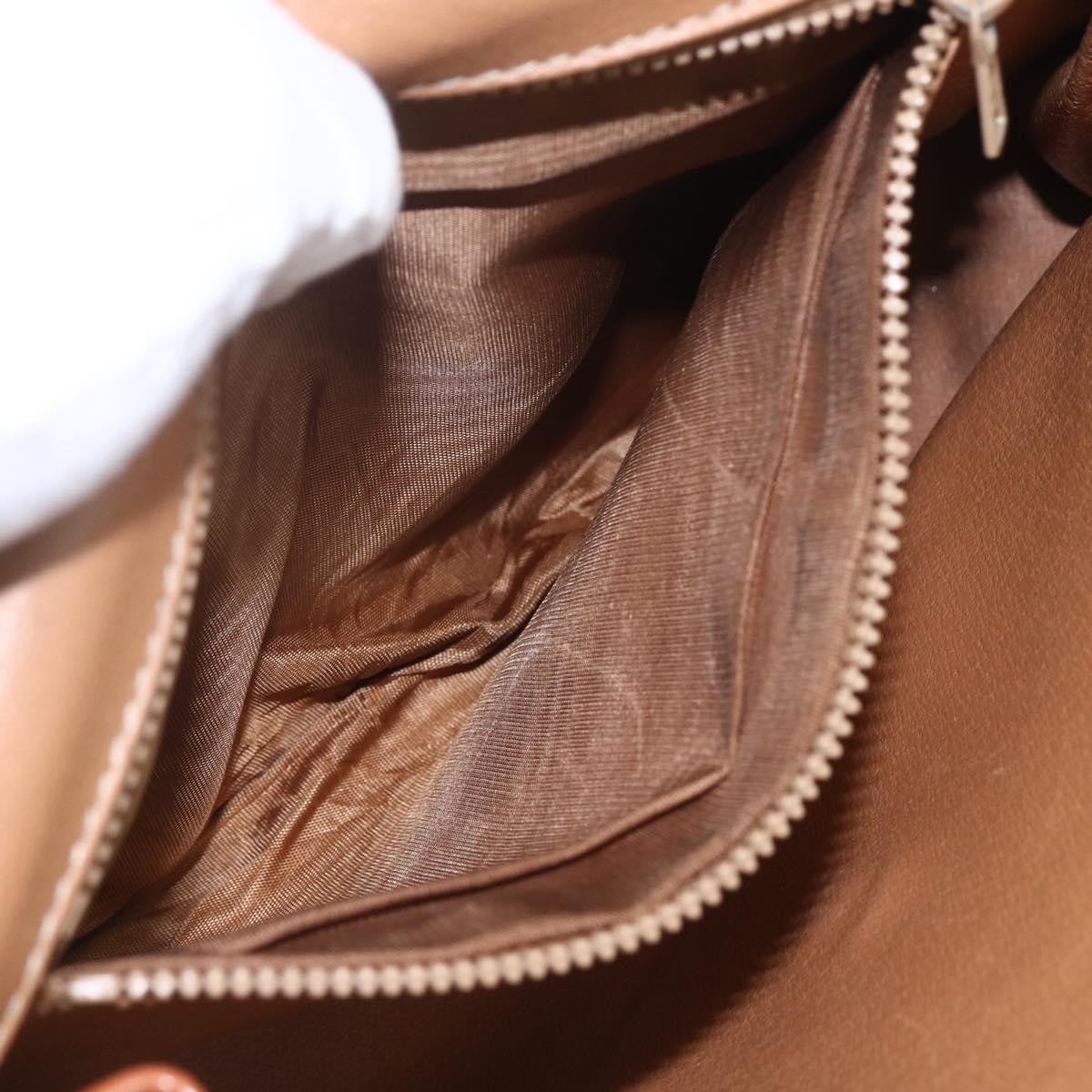 Celine Vintage Macadam Canvas And Leather Brown Canvas Shoulder Bag Bag (Pre-Owned)