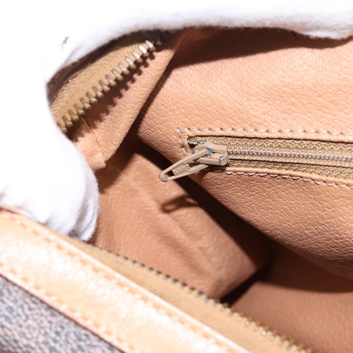 Celine Boston Macadam Canvas Brown Canvas Travel Bag Bag (Pre-Owned)