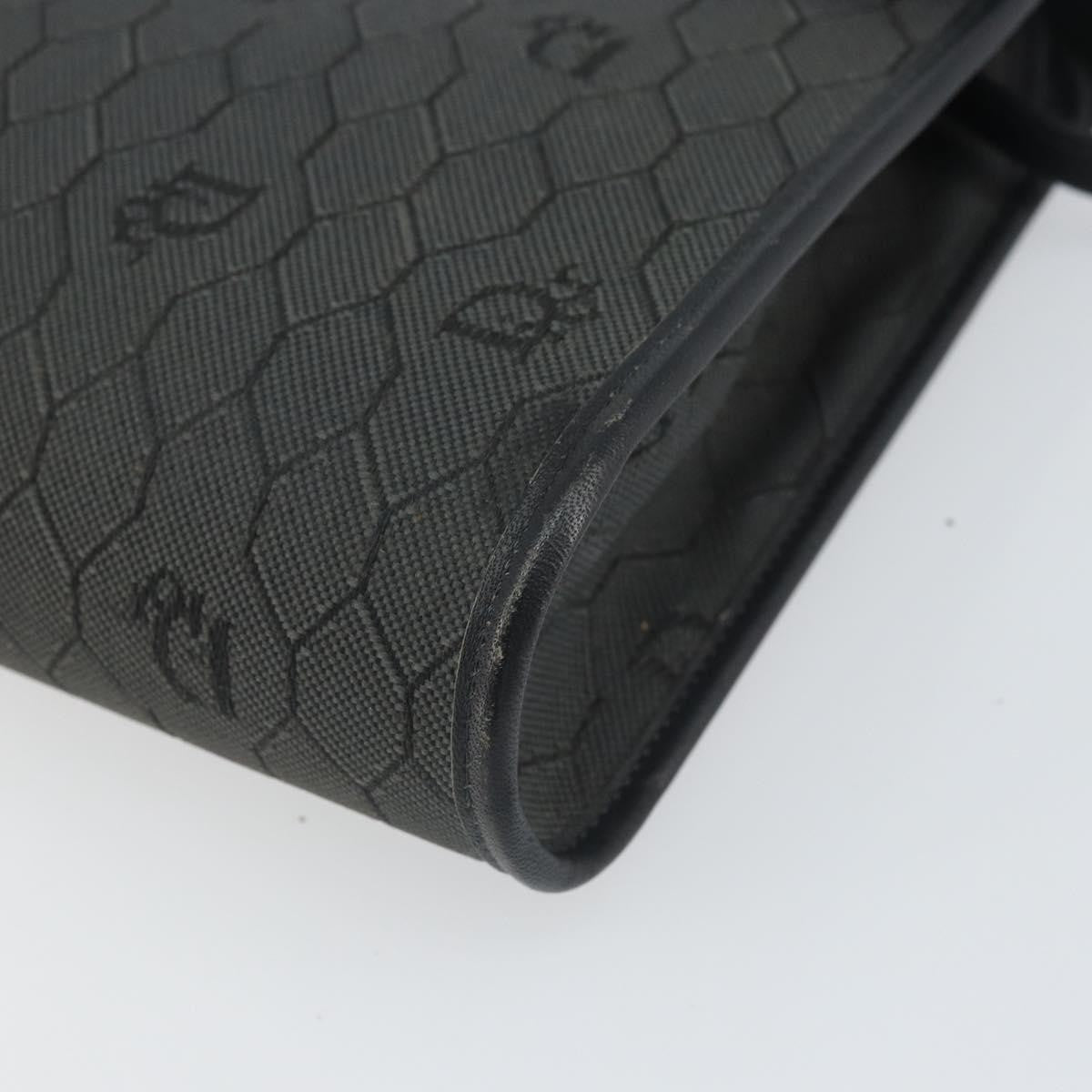 Christian Dior Vintage Honeycomb Flap Coated Canvas Black Pvc Shoulder Bag Bag (Pre-Owned)