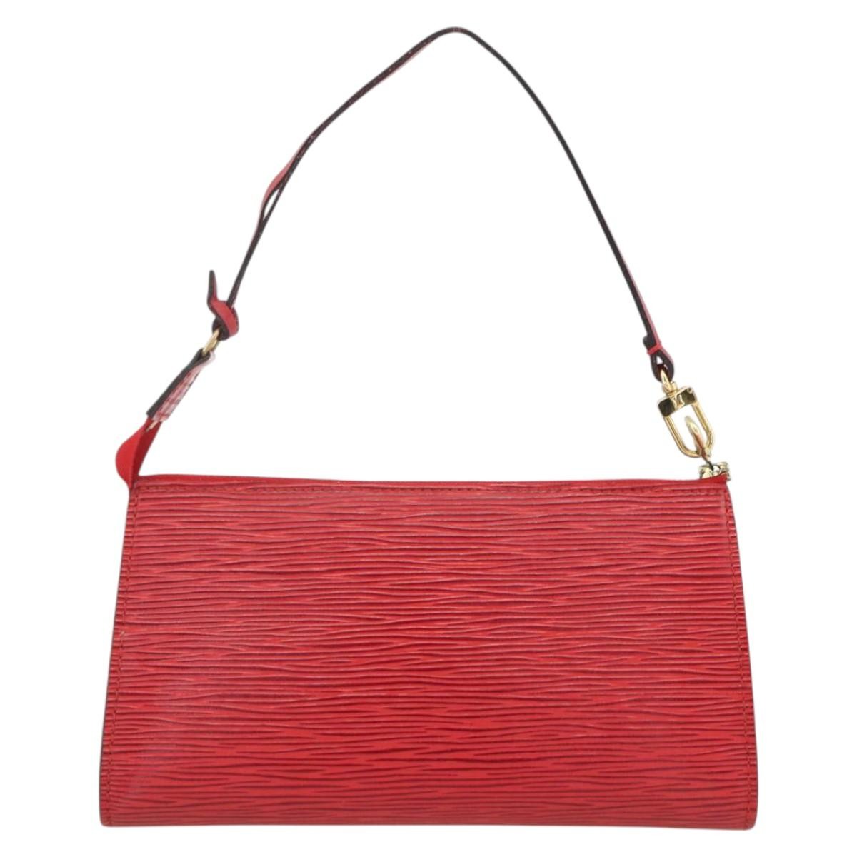 Louis Vuitton Pochette Accessoires Epi Leather Red Leather Clutche & Pouche Bag (Pre-Owned)