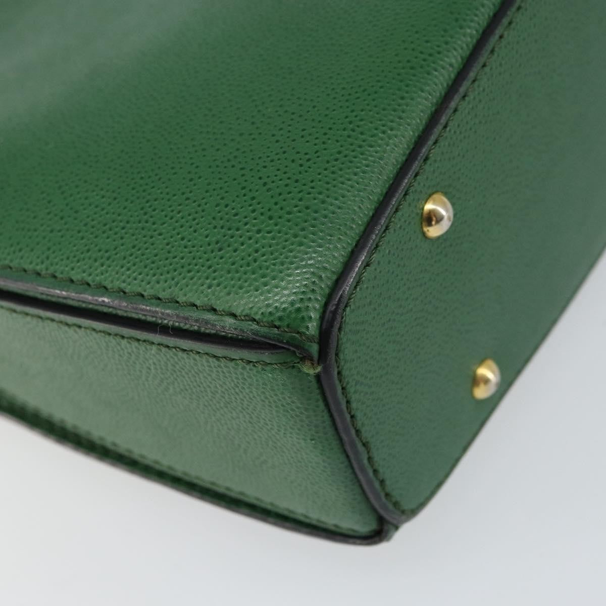 Celine Vintage Leather Green Leather Shoulder Bag Bag (Pre-Owned)