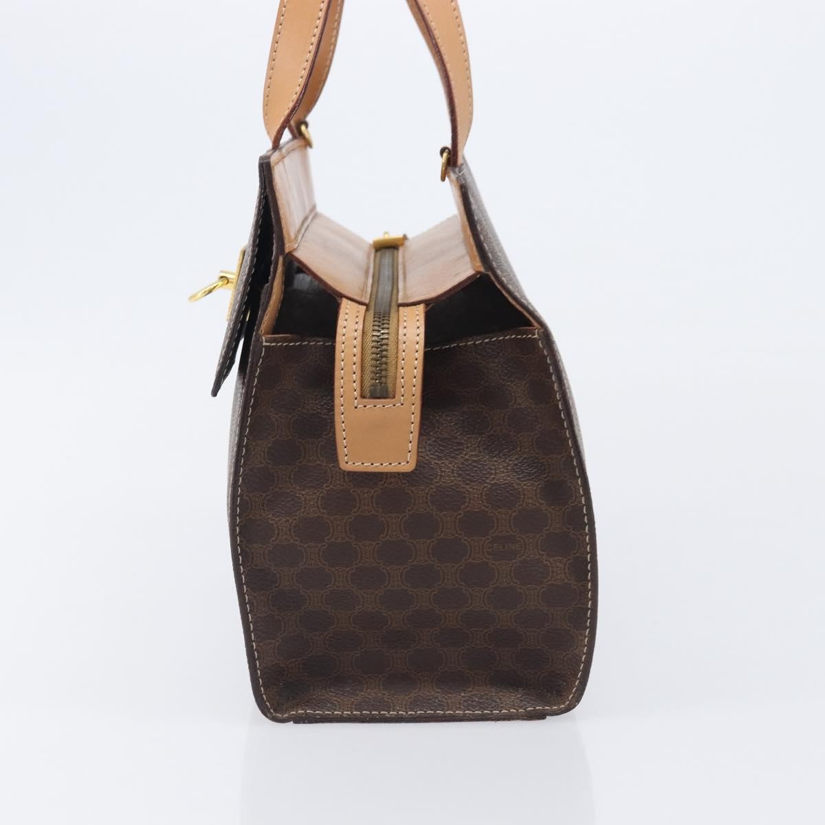 Celine Handbag Canvas Brown Canvas Handbag (Pre-Owned)