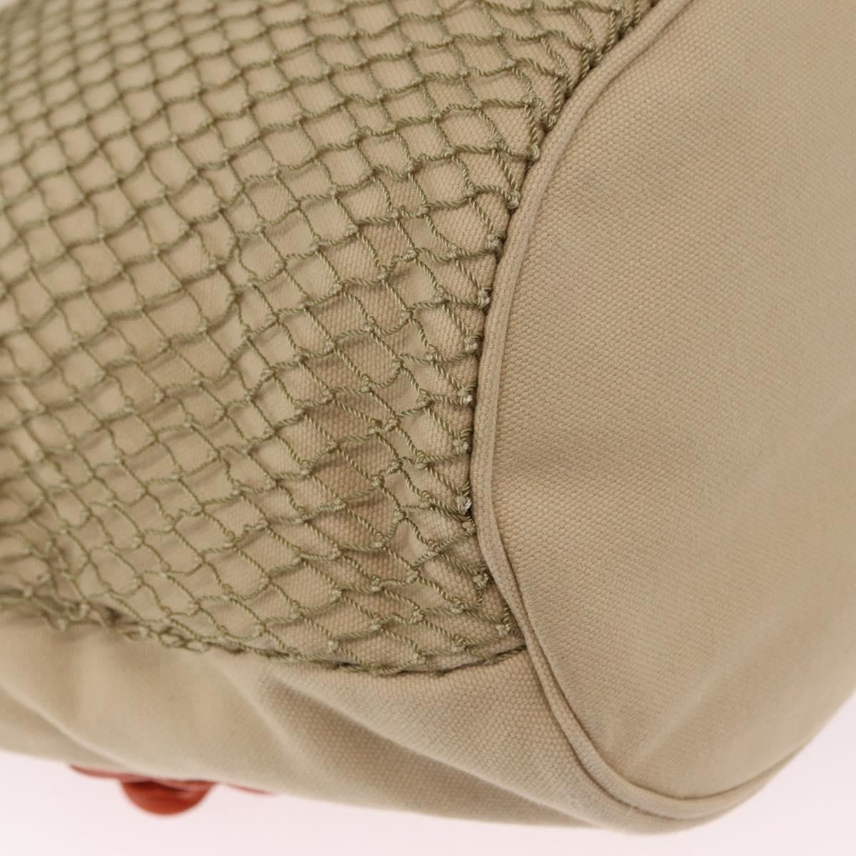 Chanel Camellia Flower Tote Canvas Beige Canvas Tote Bag Bag (Pre-Owned)