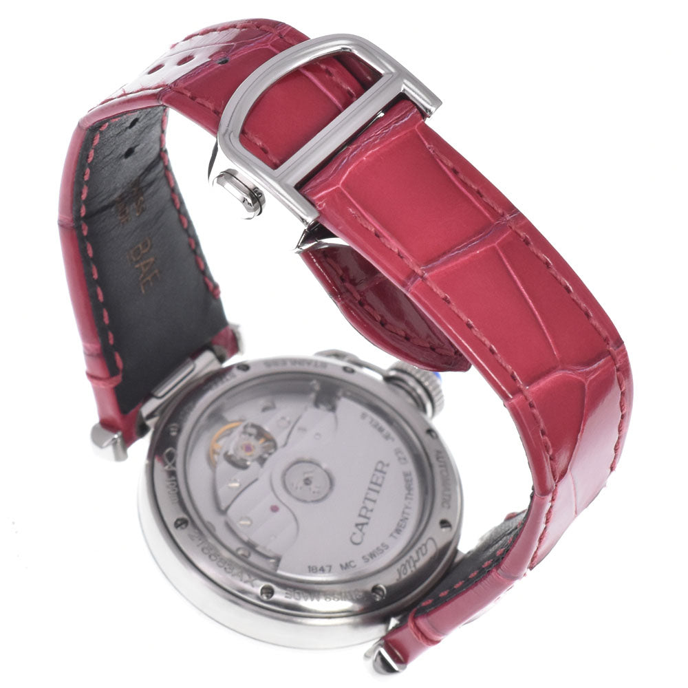 Cartier Pasha De Cartier Automatic Stainless Steel And Alligator Watch (Pre-Owned)