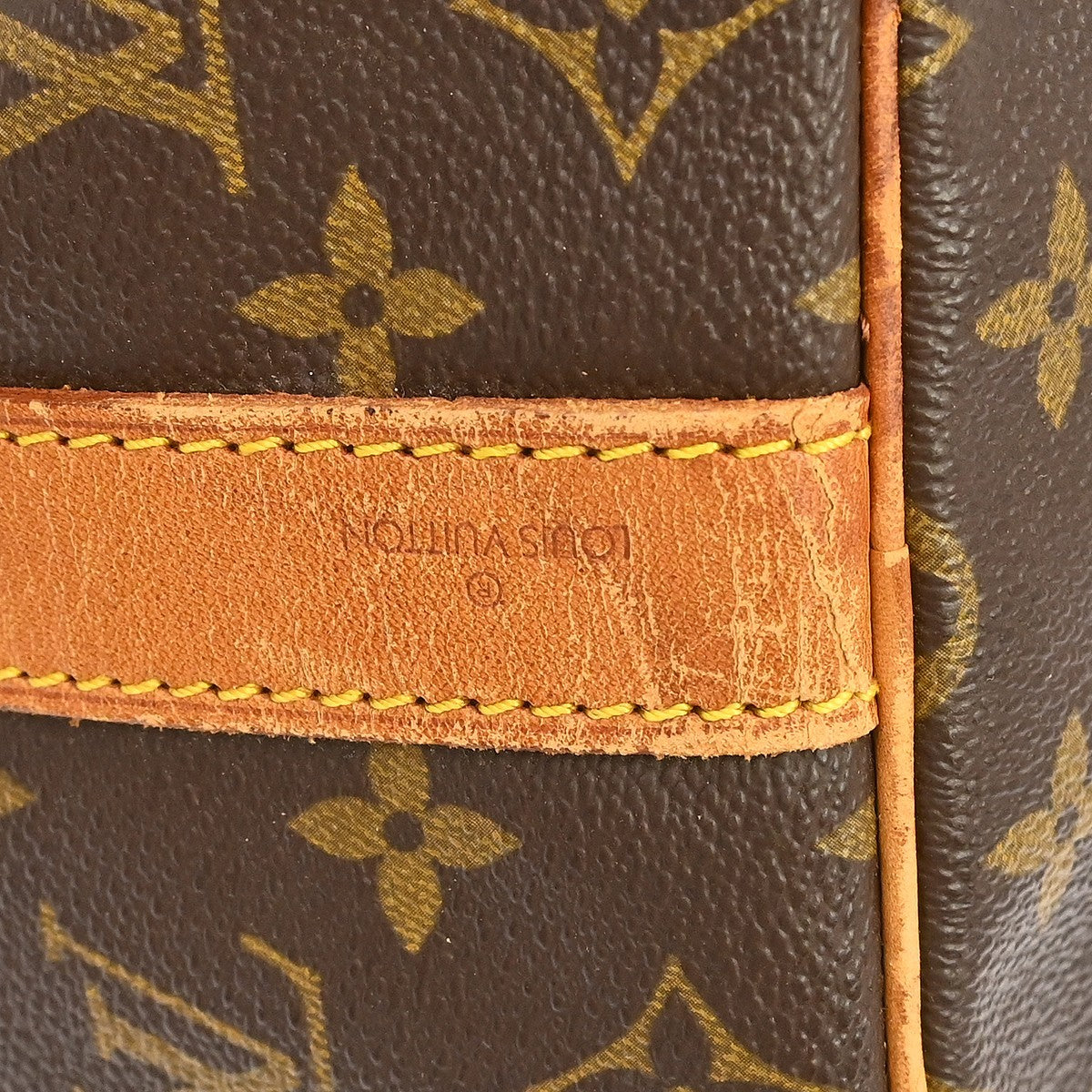 Louis Vuitton Keepall Bandouliere Monogram Canvas Brown Canvas Travel Bag Bag (Pre-Owned)