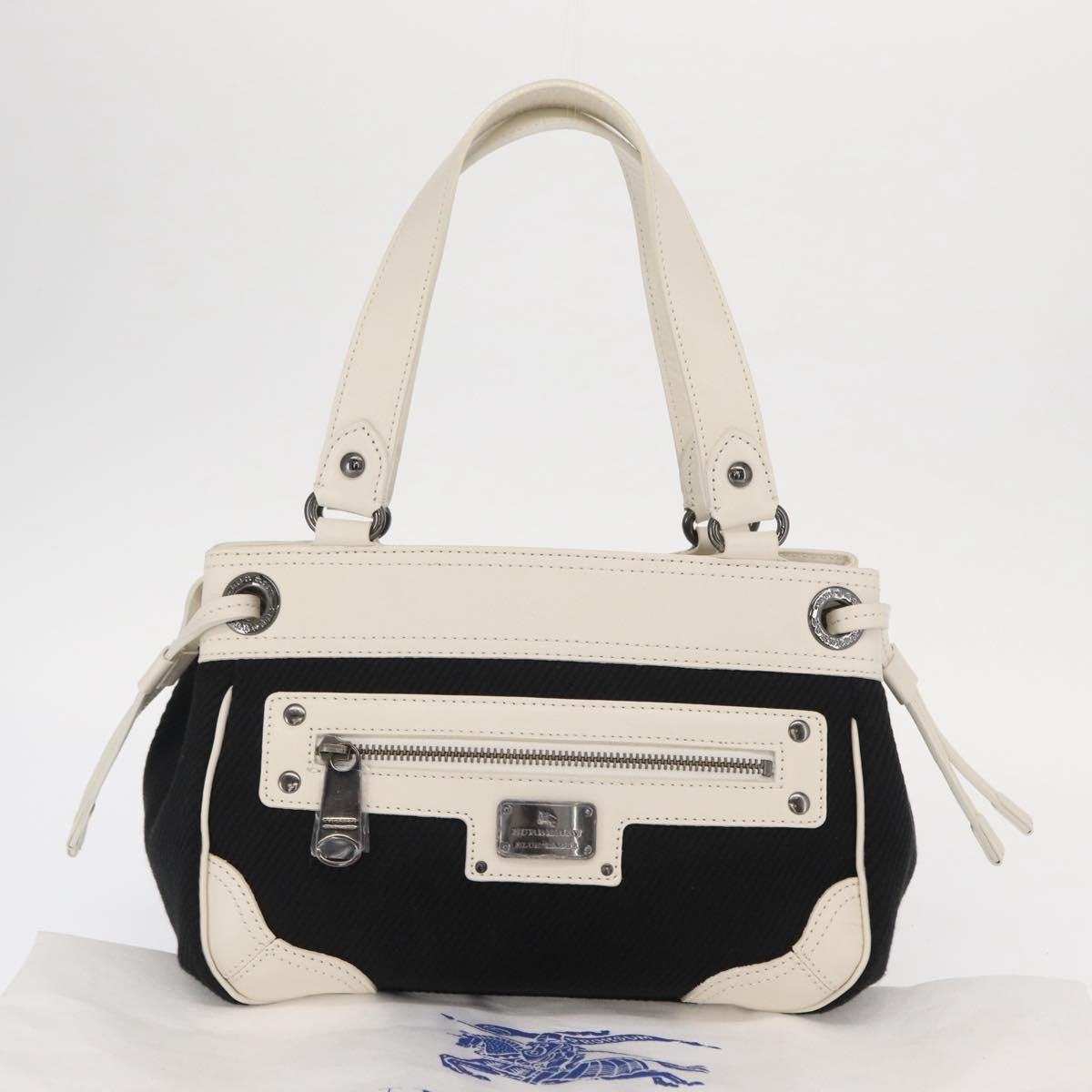Burberry Vintage Canvas Black Canvas Handbag (Pre-Owned)
