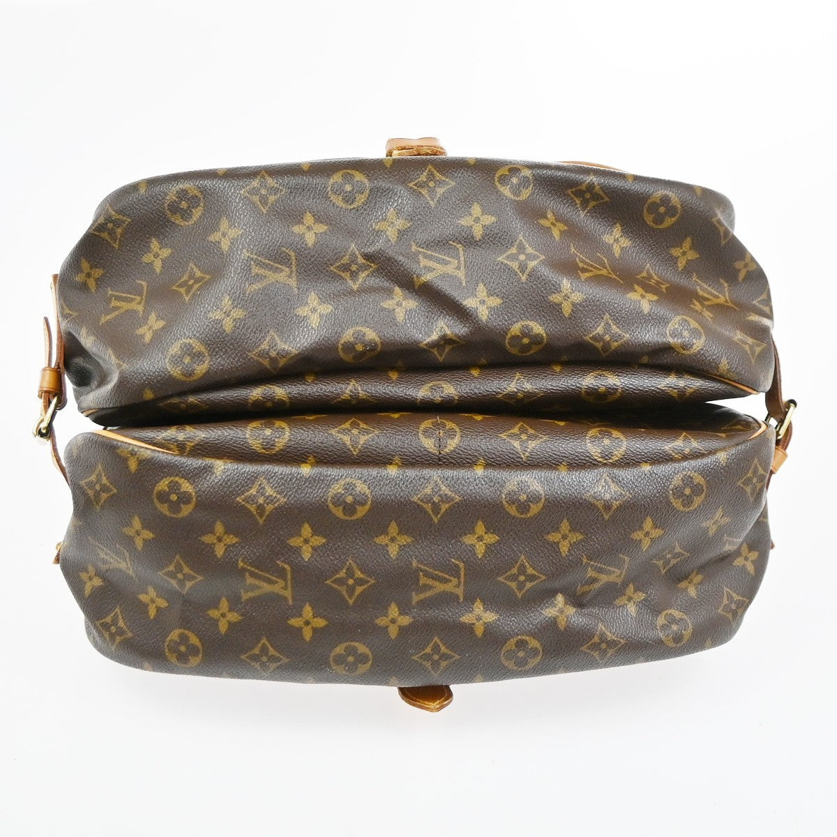 Louis Vuitton Saumur Monogram Brown Canvas Shoulder Bag Bag (Pre-Owned)