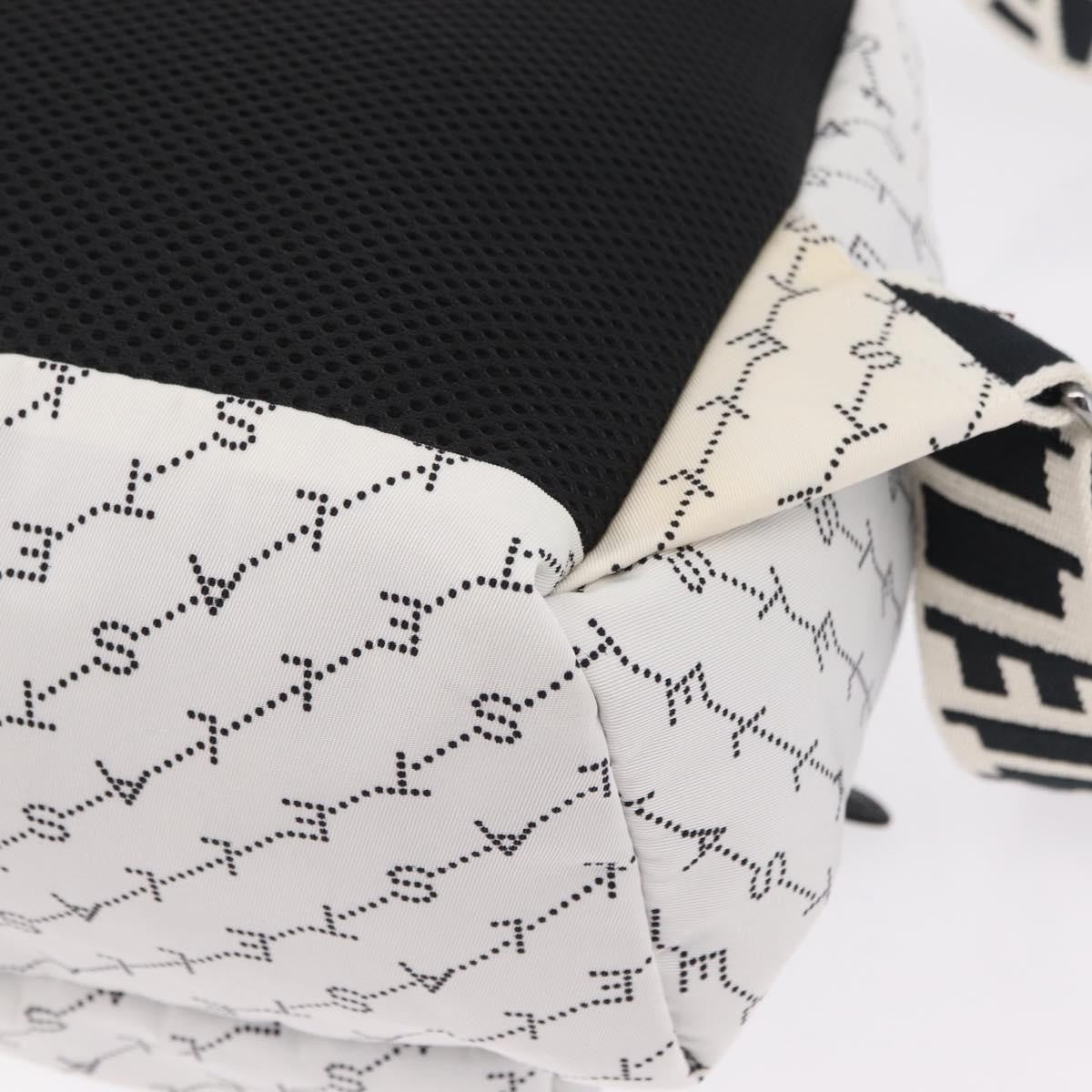 Stella Mccartney Falabella Go Monogram Monogram Canvas White Nylon Backpack Bag (Pre-Owned)
