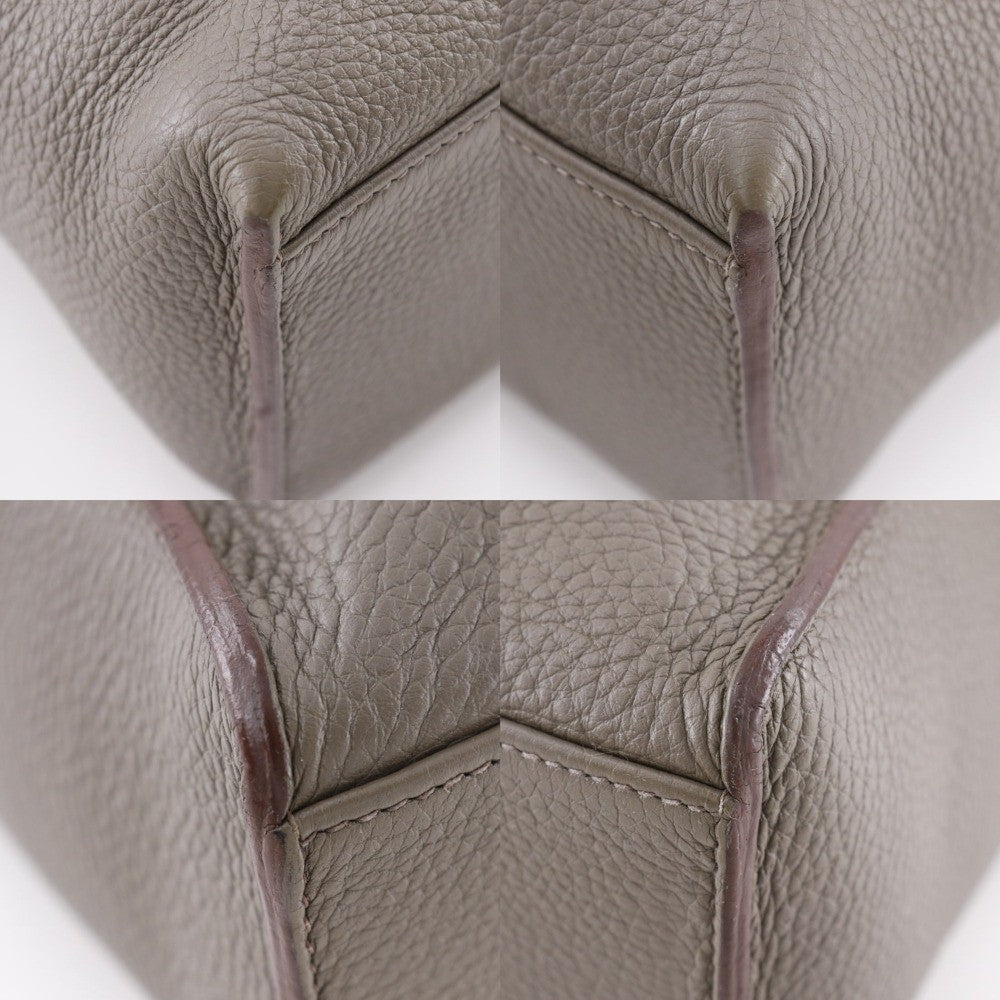 Hermes Alfred Messenger Clemence Gray Leather Shoulder Bag Bag (Pre-Owned)