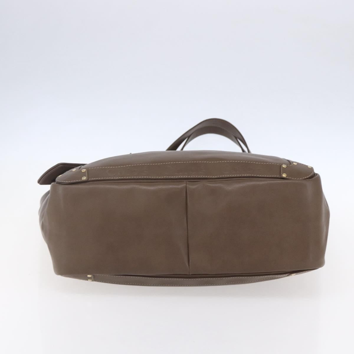 Chloe Eden Leather Brown Leather Tote Bag Bag (Pre-Owned)