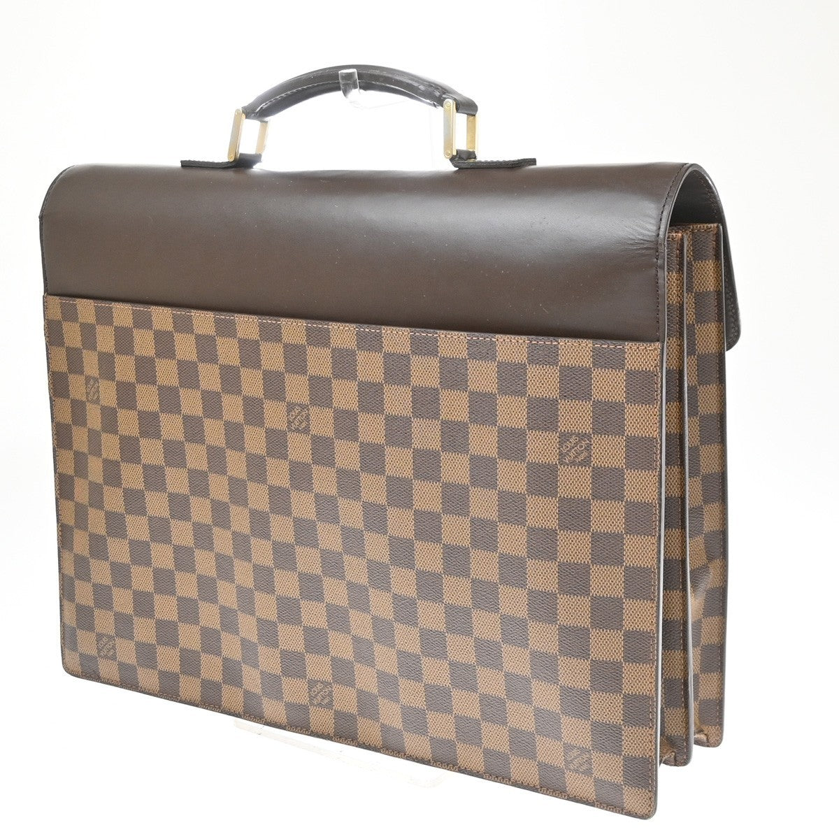 Louis Vuitton Altona Damier Ebene Brown Canvas Briefcase Bag (Pre-Owned)
