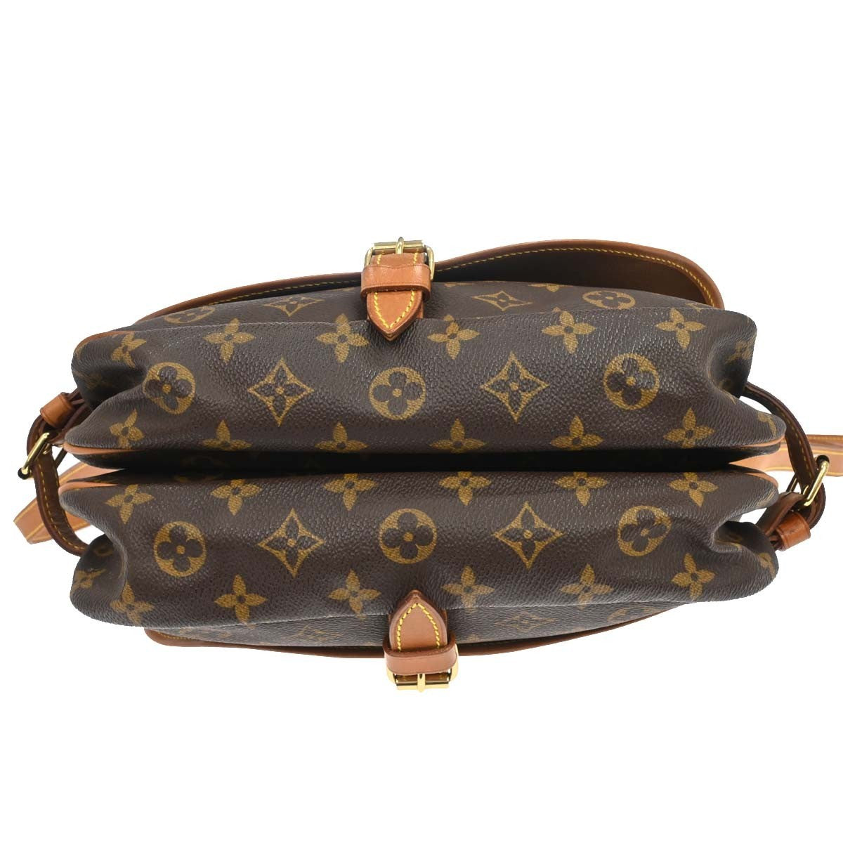 Louis Vuitton Saumur Monogram Canvas Brown Canvas Shoulder Bag Bag (Pre-Owned)
