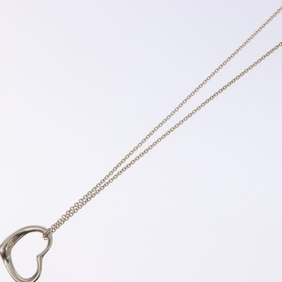 Tiffany & Co. Elsa Peretti Open Heart Pendant Sterling Silver Silver Silver Necklace Jewelry (Pre-Owned)