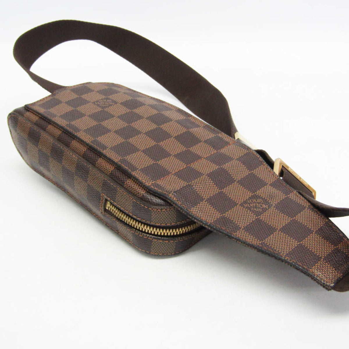 Louis Vuitton Geronimos Waist Damier Ebene Brown Canvas Shoulder Bag Bag (Pre-Owned)