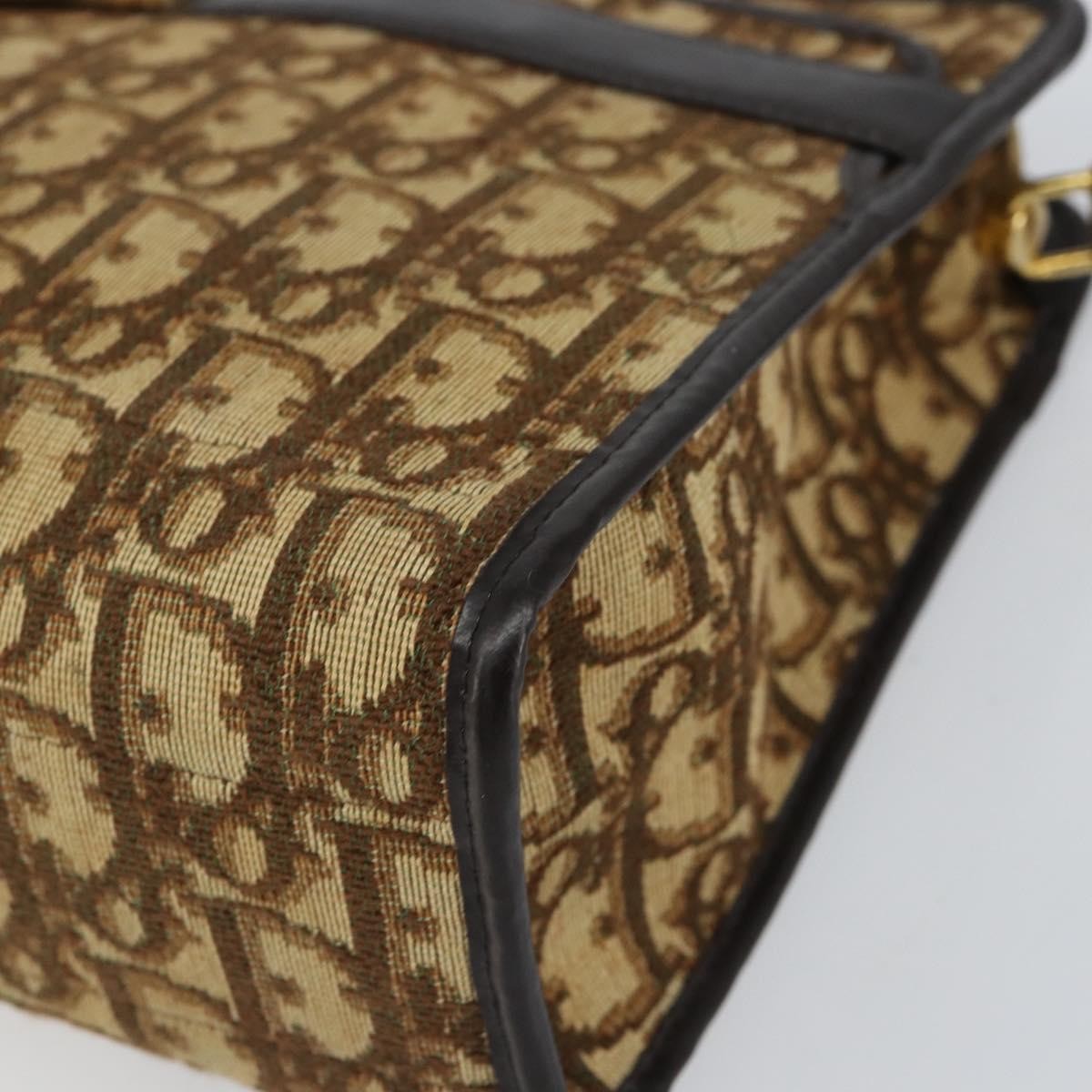 Christian Dior Trotter Shoulder Canvas Beige Canvas Shoulder Bag Bag (Pre-Owned)