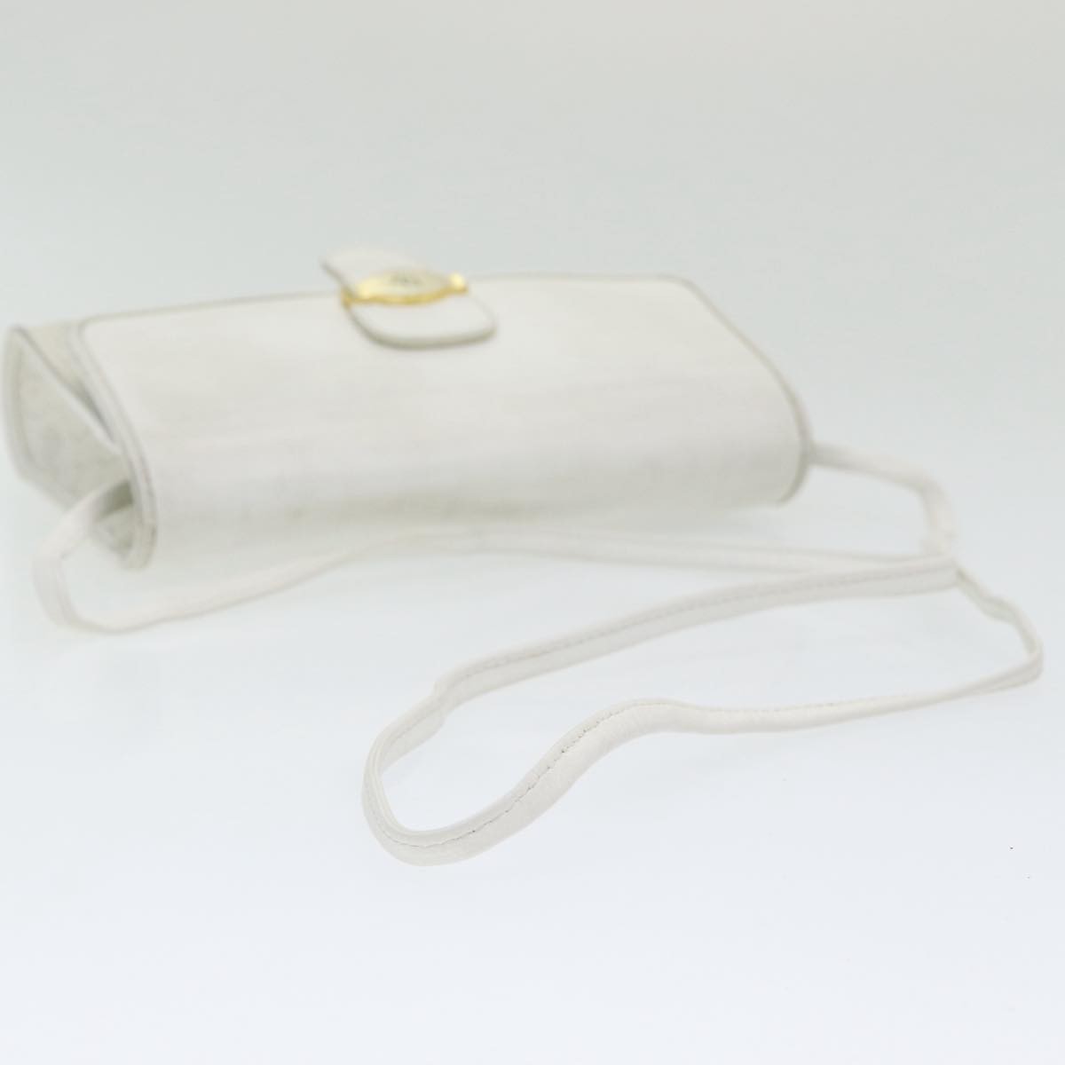Christian Dior Vintage Honeycomb Canvas White Canvas Shoulder Bag Bag (Pre-Owned)
