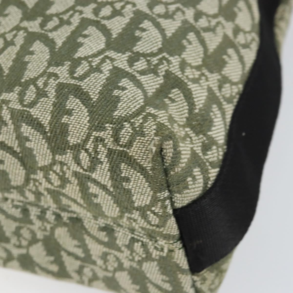 Christian Dior Vintage Trotter Canvas Green Canvas Shoulder Bag Bag (Pre-Owned)