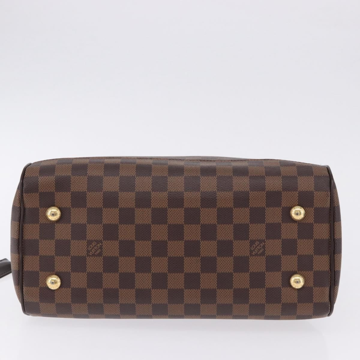 Louis Vuitton Duomo Boston Damier Ebene Brown Canvas Handbag (Pre-Owned)