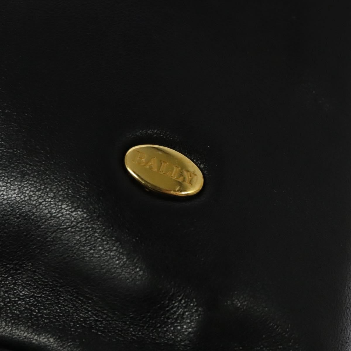 Bally Vintage Quilted Leather Black Leather Shoulder Bag Bag (Pre-Owned)