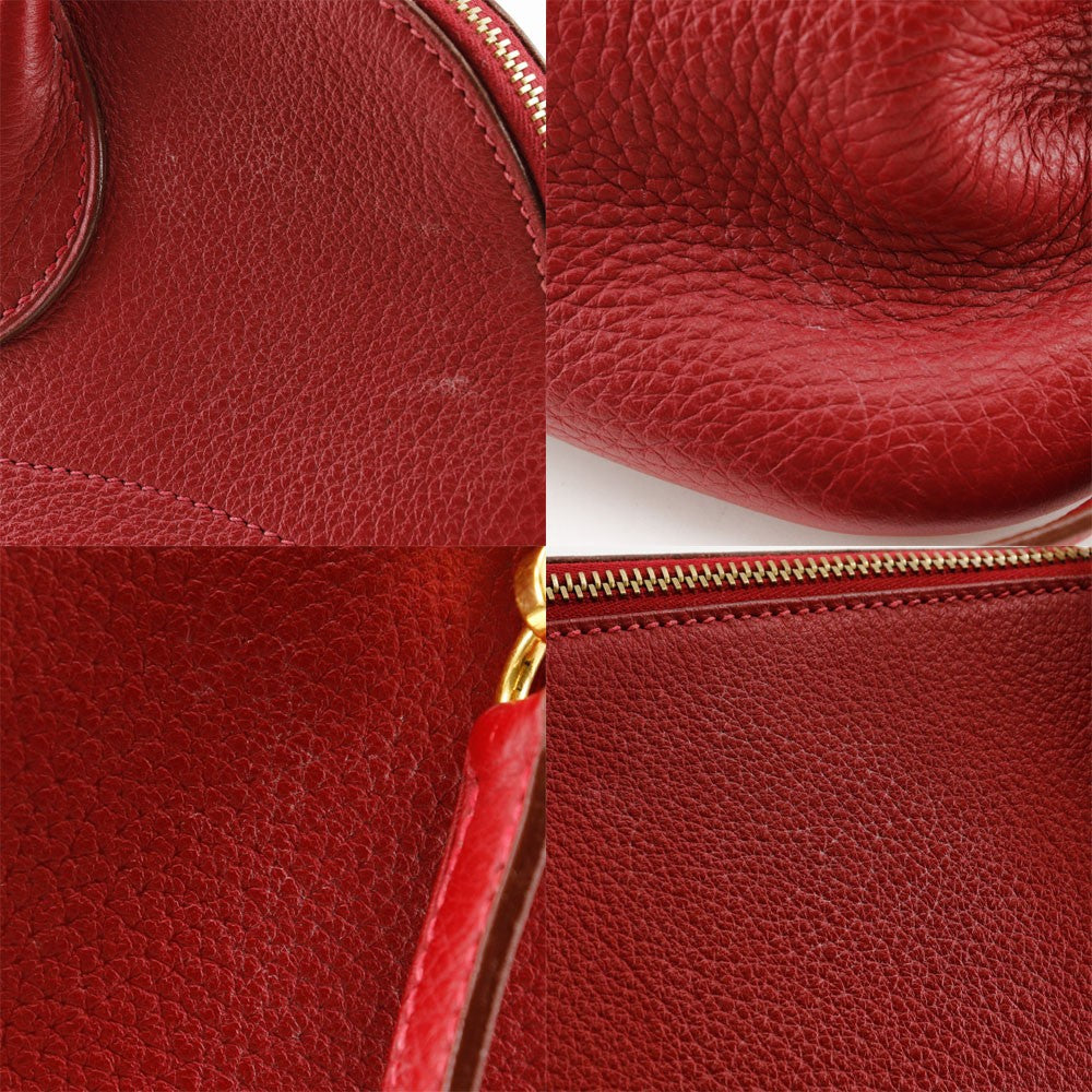 Hermes Bolide Clemence Red Leather Handbag (Pre-Owned)