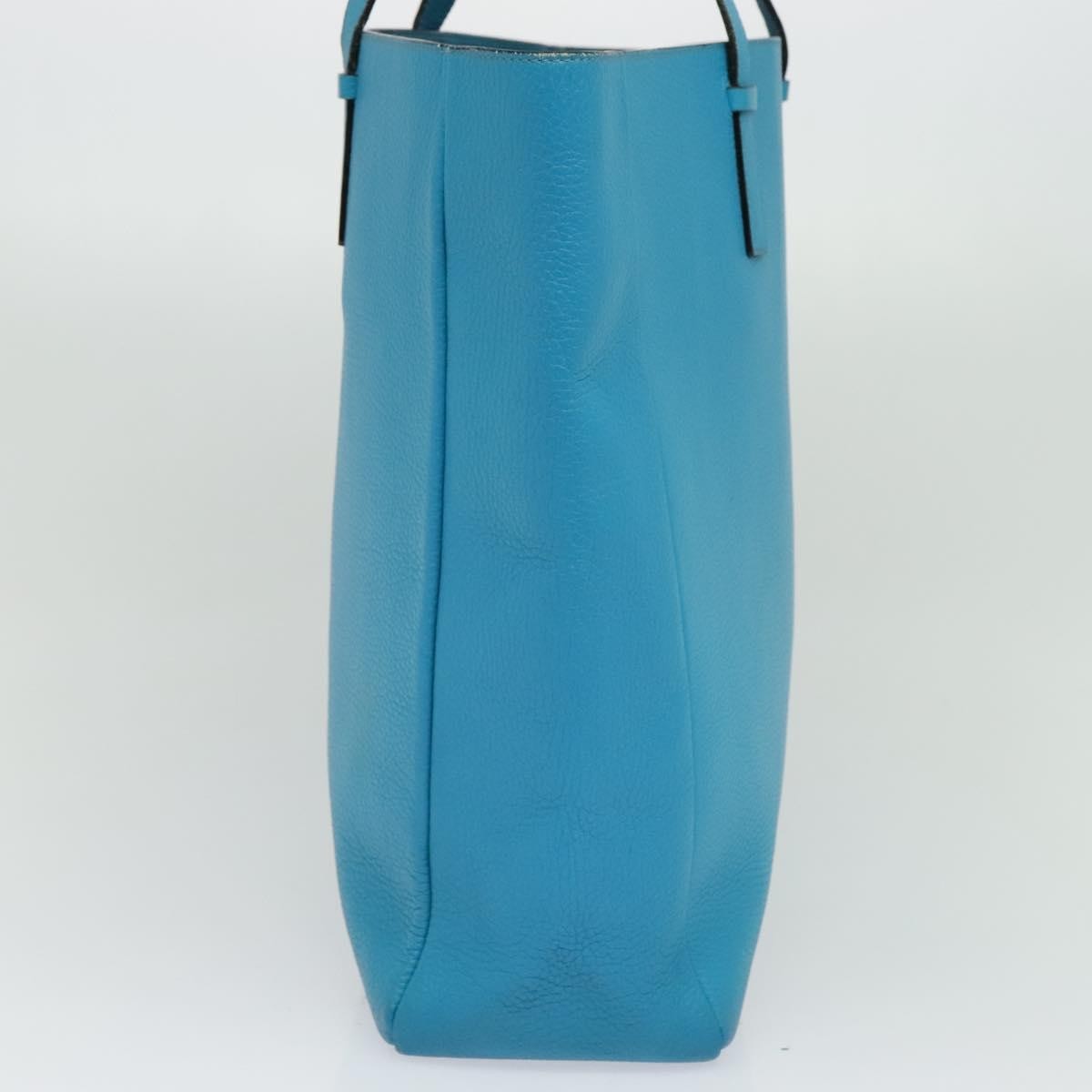 Burberry Black Label Leather Blue Leather Tote Bag Bag (Pre-Owned)