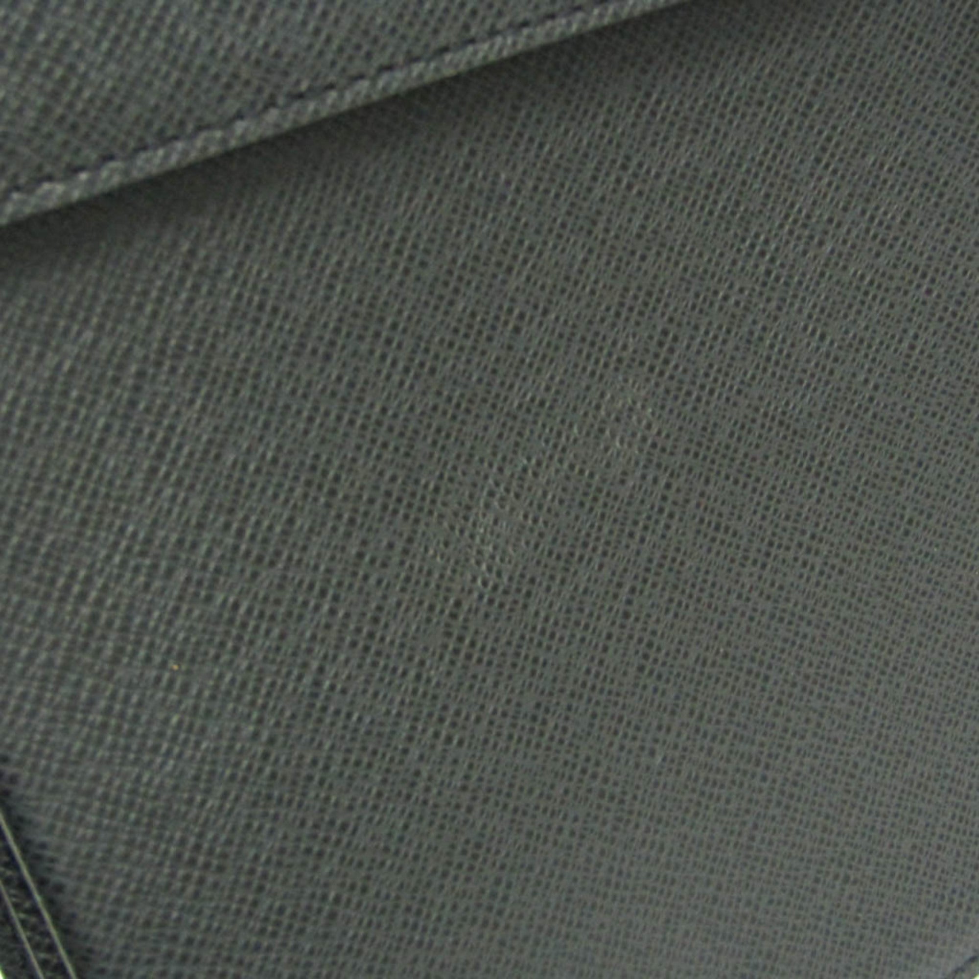 Louis Vuitton Robusto 1 Taiga Leather Black Leather Briefcase Bag (Pre-Owned)