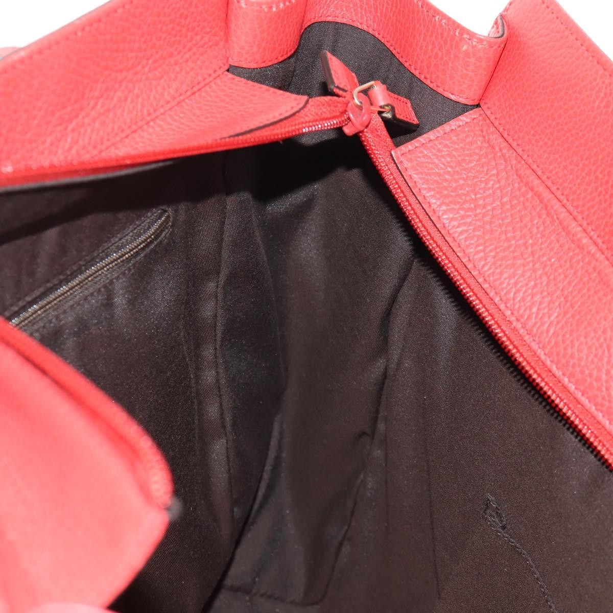 Gucci Grand Prix Interlocking Gg Grainy Leather Red Leather Tote Bag Bag (Pre-Owned)