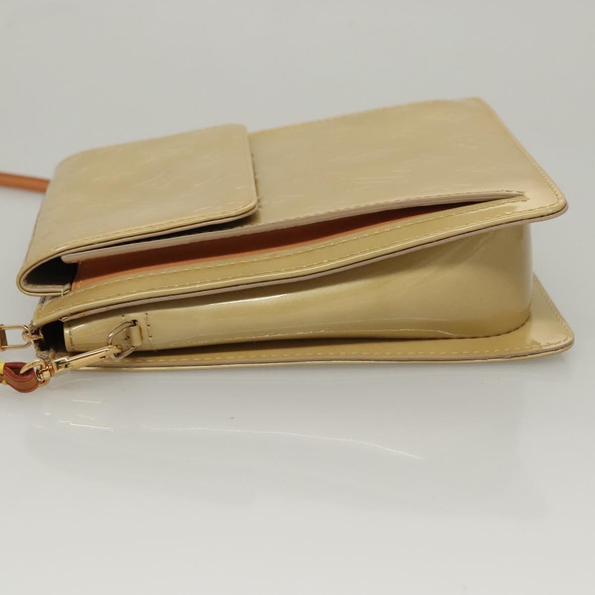 Louis Vuitton Mott Monogram Vernis Beige Patent_Leather Clutche & Pouche Bag (Pre-Owned)
