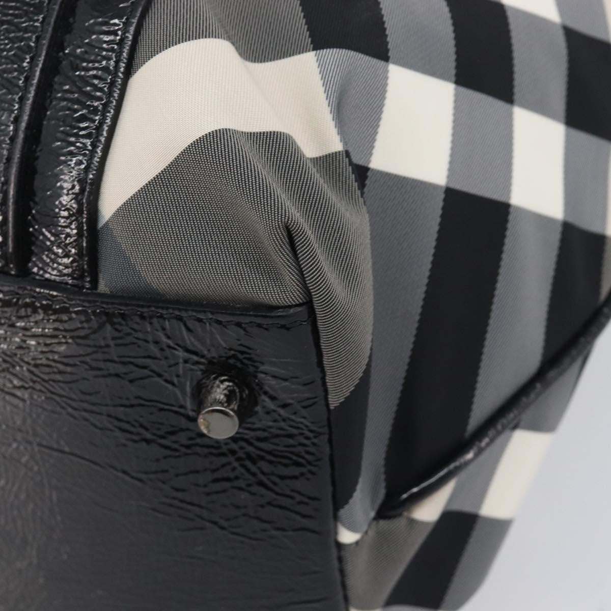 Burberry Nova Check Tote Canvas Check Pattern Black Nylon Handbag (Pre-Owned)
