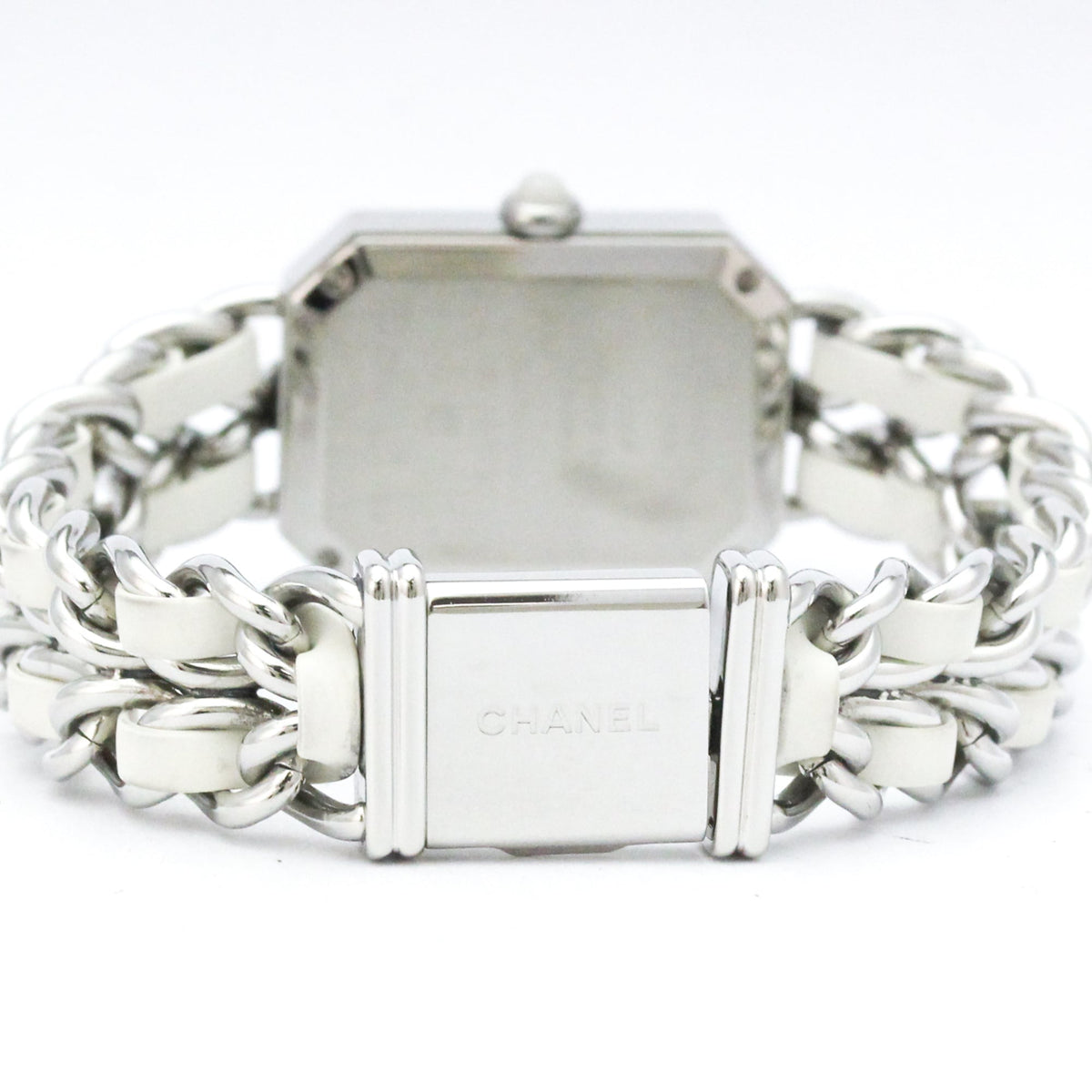 Chanel Premiere Rock Quartz Stainless Steel And Leather With Mother Of Pearl Watch (Pre-Owned)