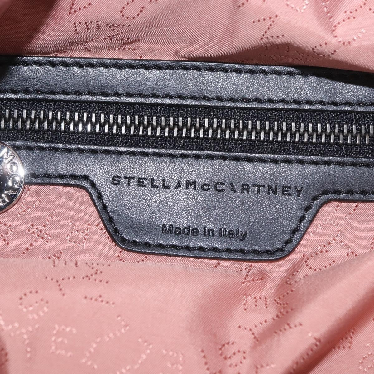 Stella Mccartney Falabella Front Zip Shaggy Deer Black Polyester Backpack Bag (Pre-Owned)