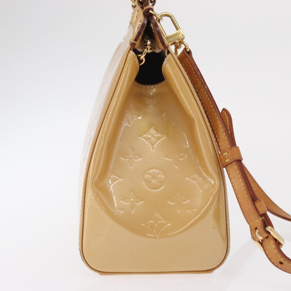 Louis Vuitton Blair Monogram Vernis Beige Patent_Leather Handbag (Pre-Owned)