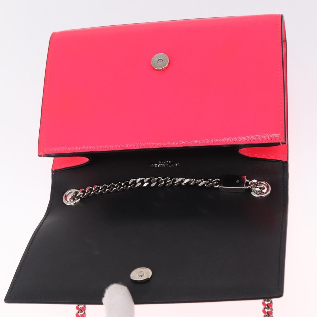 Saint Laurent Classic Monogram Flap Chain Leather Pink Leather Crossbody Bag Bag (Pre-Owned)