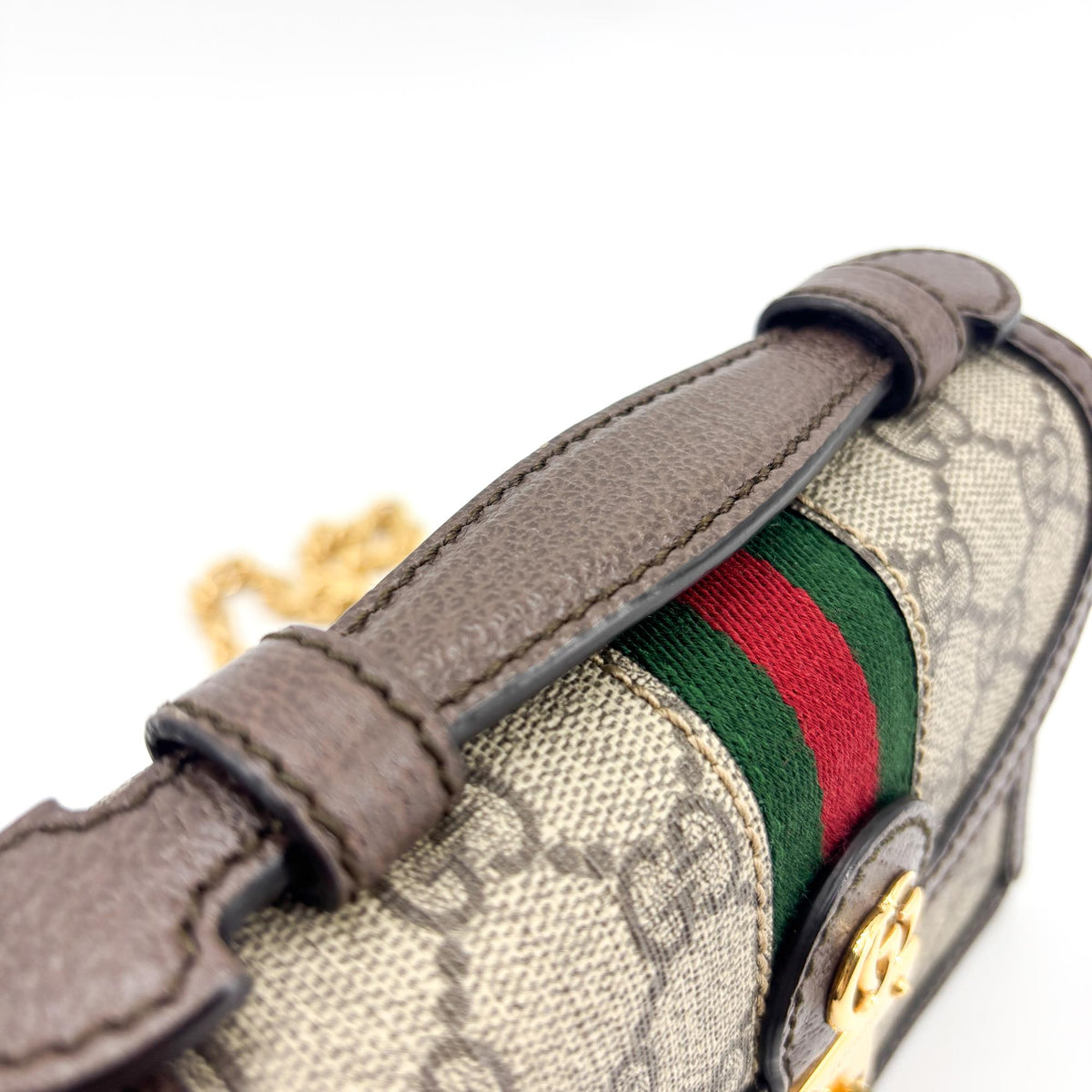 Gucci Ophidia Gg Coated Canvas And Leather Brown Canvas Backpack Bag (Pre-Owned)