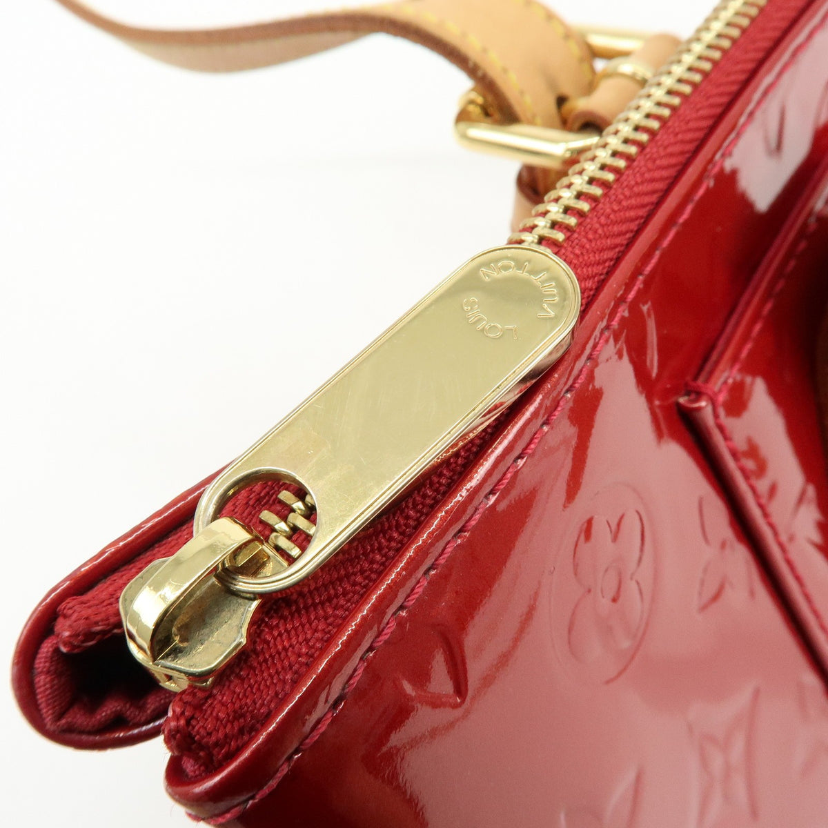 Louis Vuitton Rosewood Avenue Monogram Vernis Red Patent_Leather Handbag (Pre-Owned)