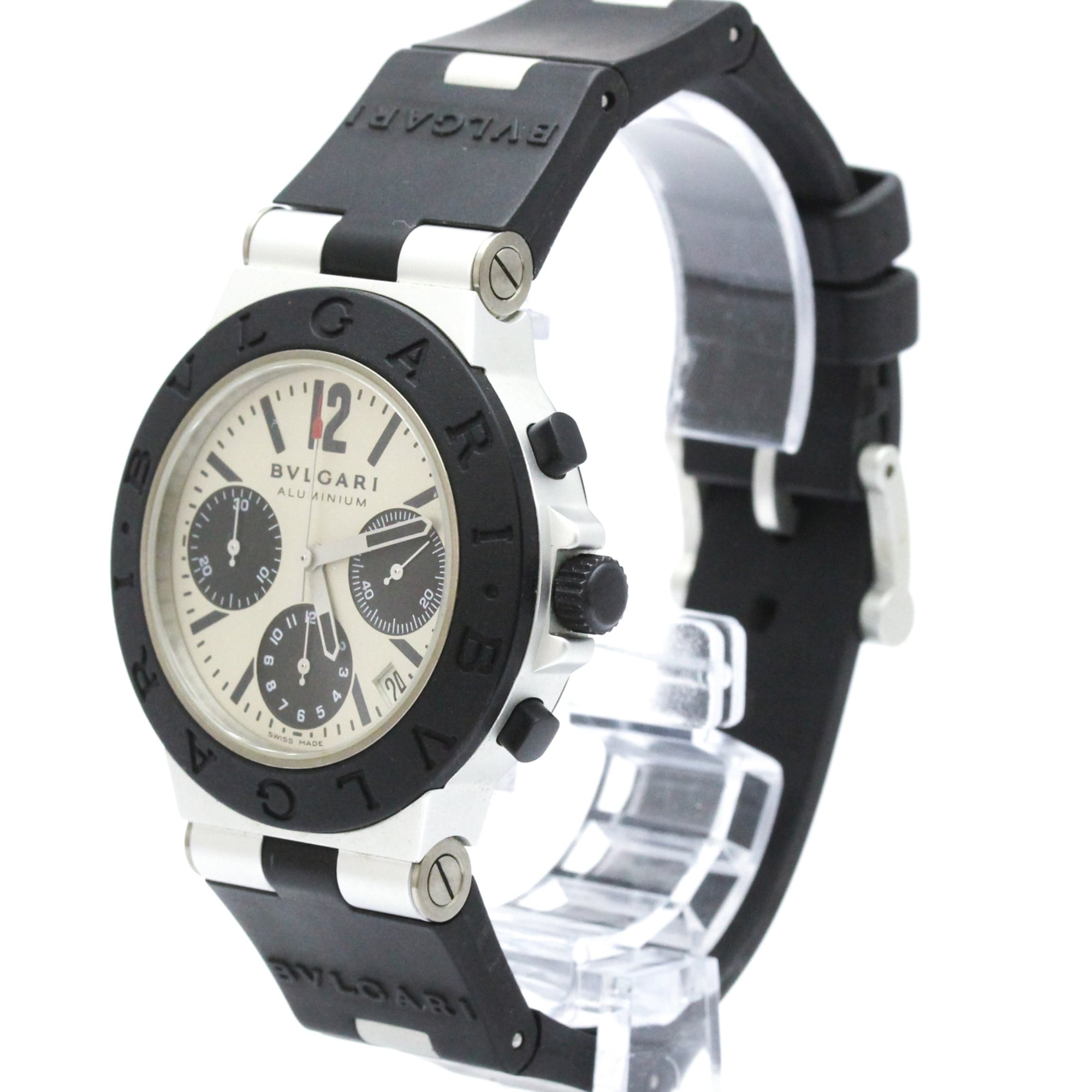 Bvlgari Diagono Aluminium Chronograph Automatic Aluminium And Rubber Watch (Pre-Owned)