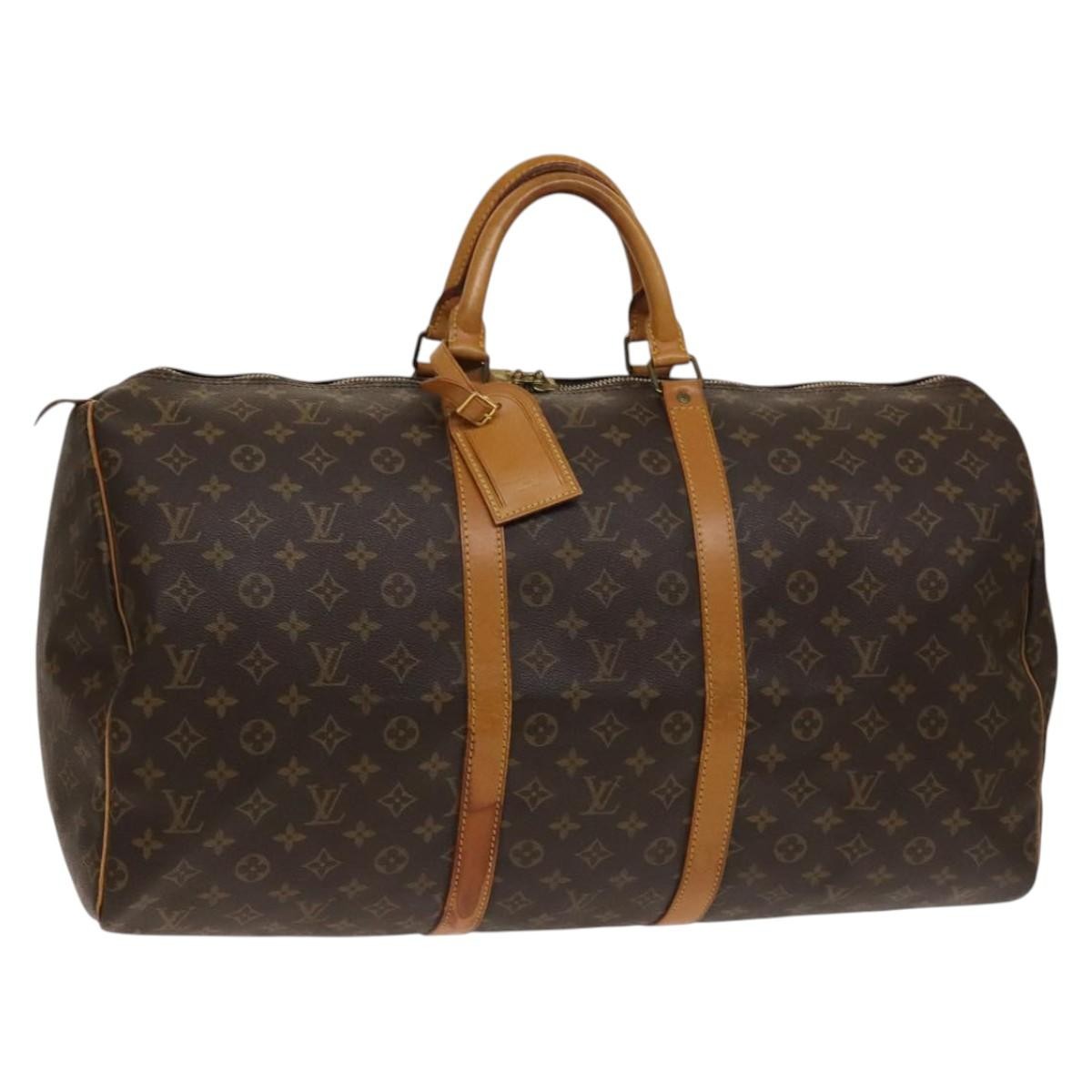 Louis Vuitton Keepall Monogram Canvas Brown Canvas Travel Bag Bag (Pre-Owned)