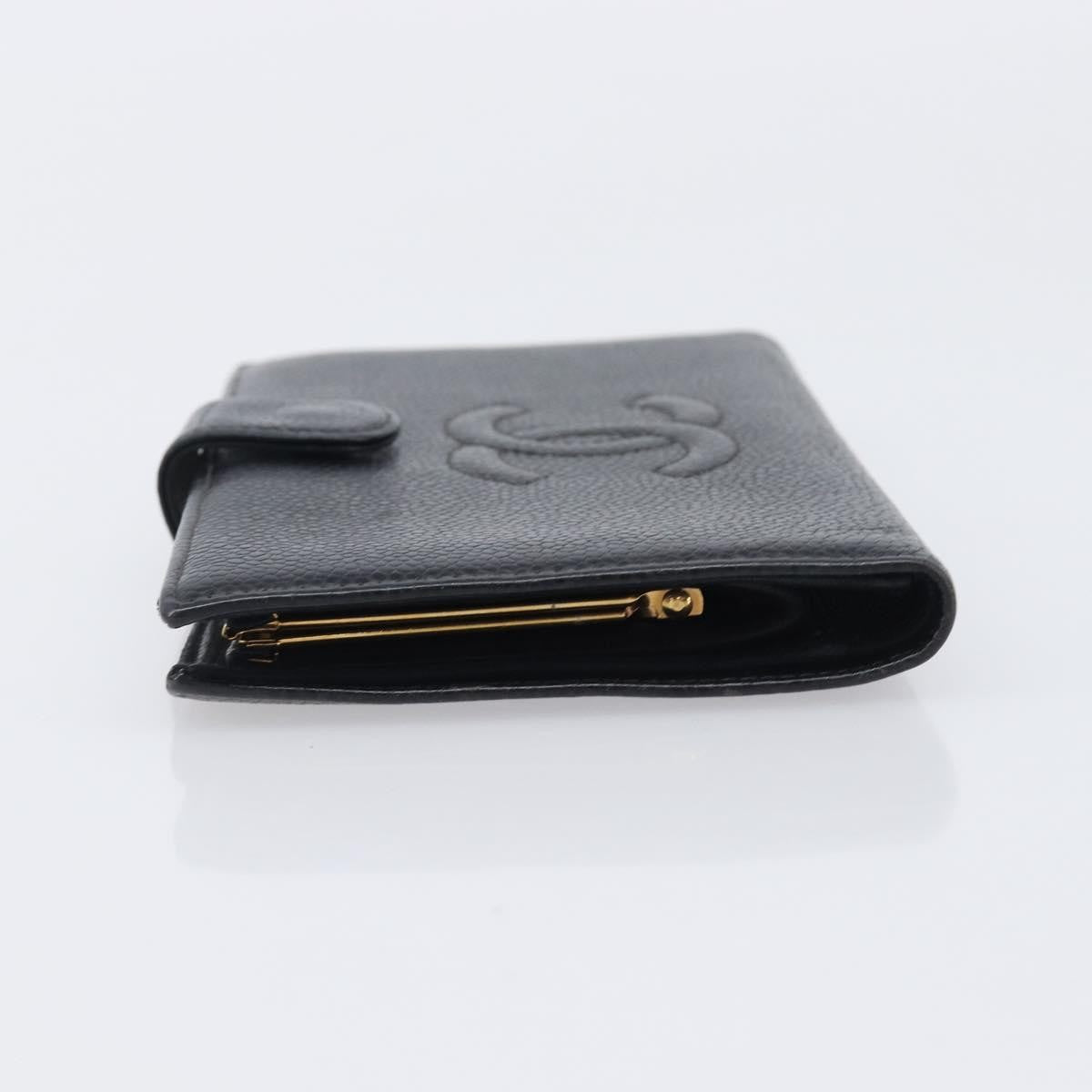 Chanel Timeless Cc French Leather Black Calfskin Wallets Accessory (Pre-Owned)