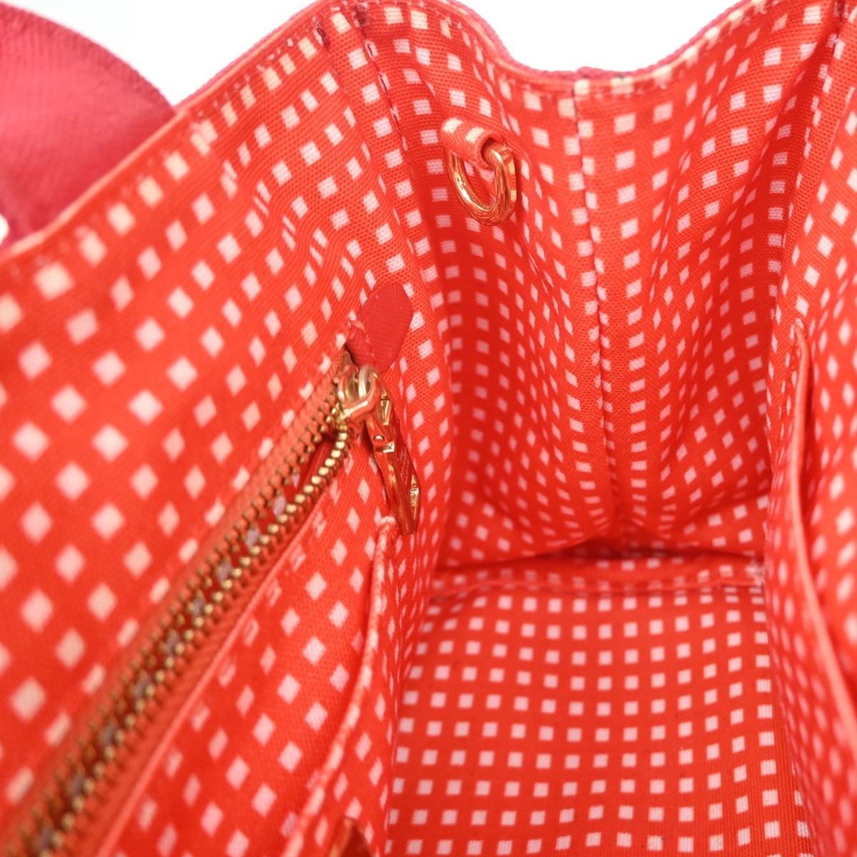 Prada Canapa Canvas Red Canvas Tote Bag Bag (Pre-Owned)