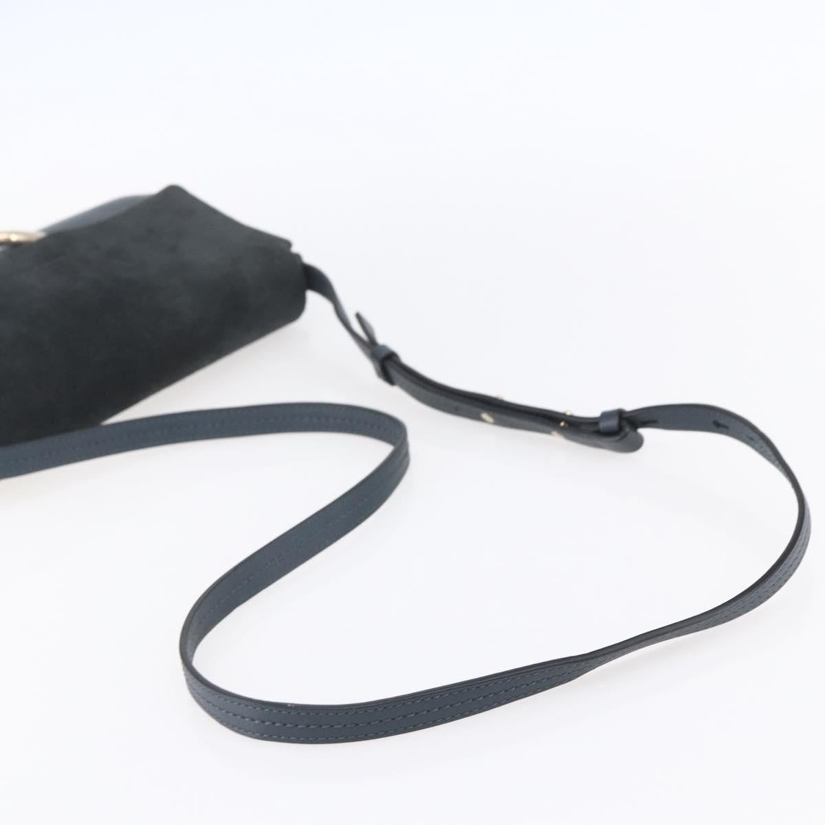Chloe Faye Leather And Suede Blue Suede Shoulder Bag Bag (Pre-Owned)