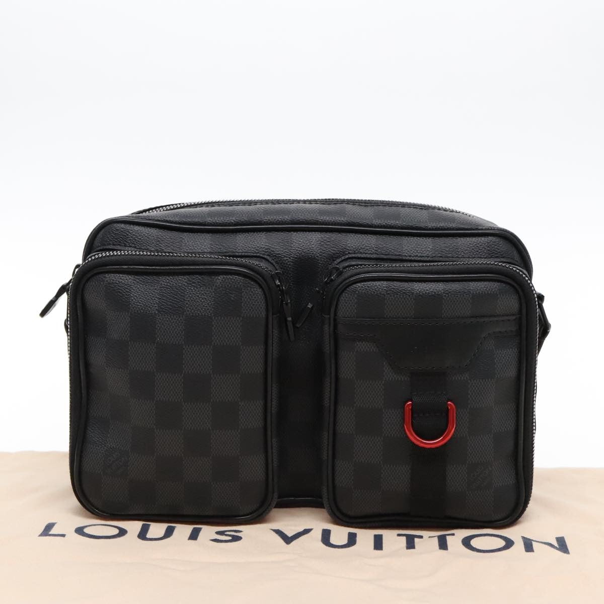 Louis Vuitton Utility Business Damier Graphite Gray Canvas Shoulder Bag Bag (Pre-Owned)
