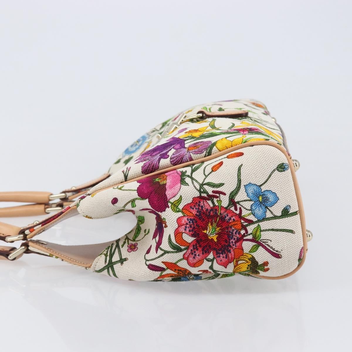 Gucci Joy Bardot Hobo Flora Canvas Multicolour Canvas Handbag (Pre-Owned)