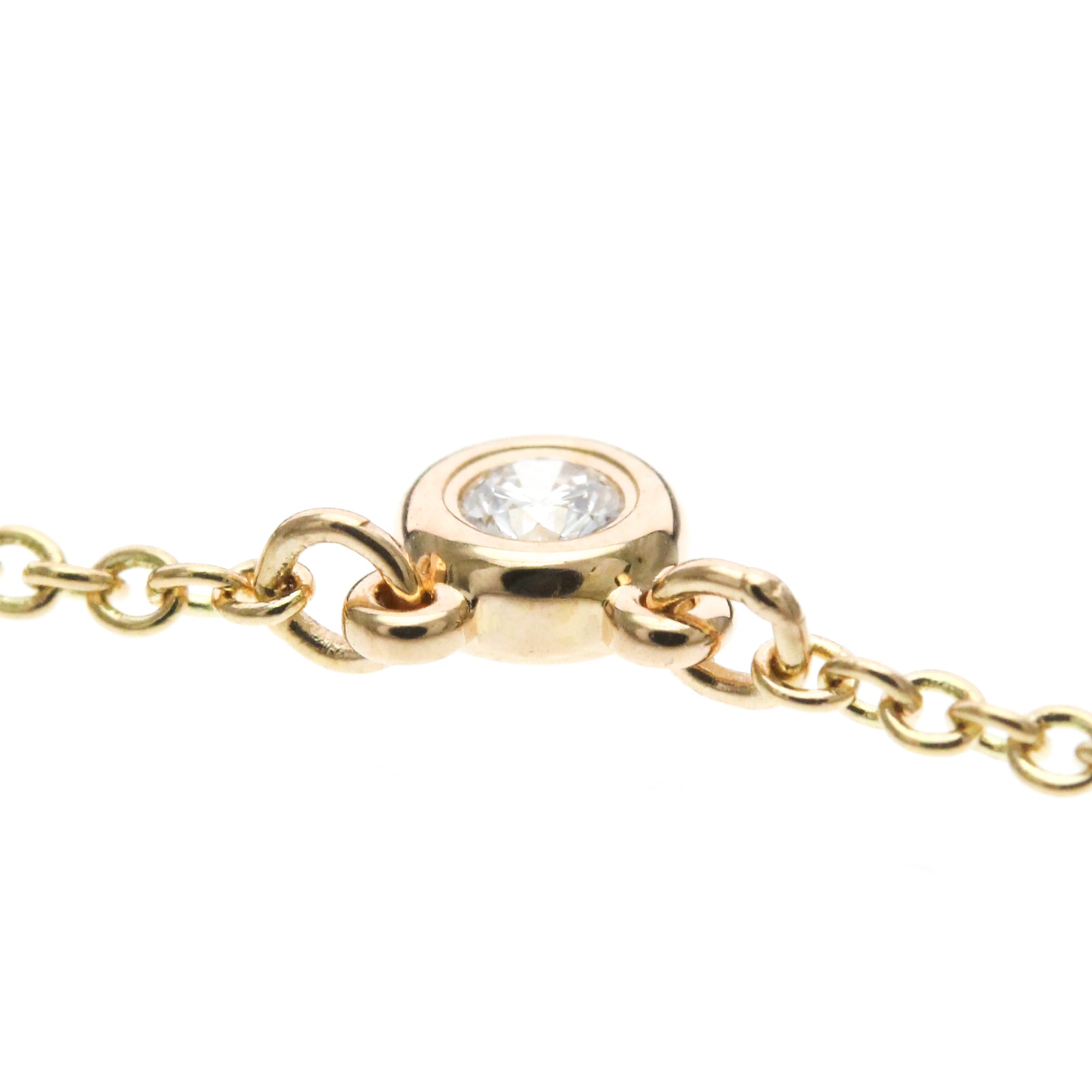 Tiffany & Co. Elsa Peretti Diamonds By The Yard Pendant 18K Rose Gold With Diamond Gold Pink_Gold Necklace Jewelry (Pre-Owned)