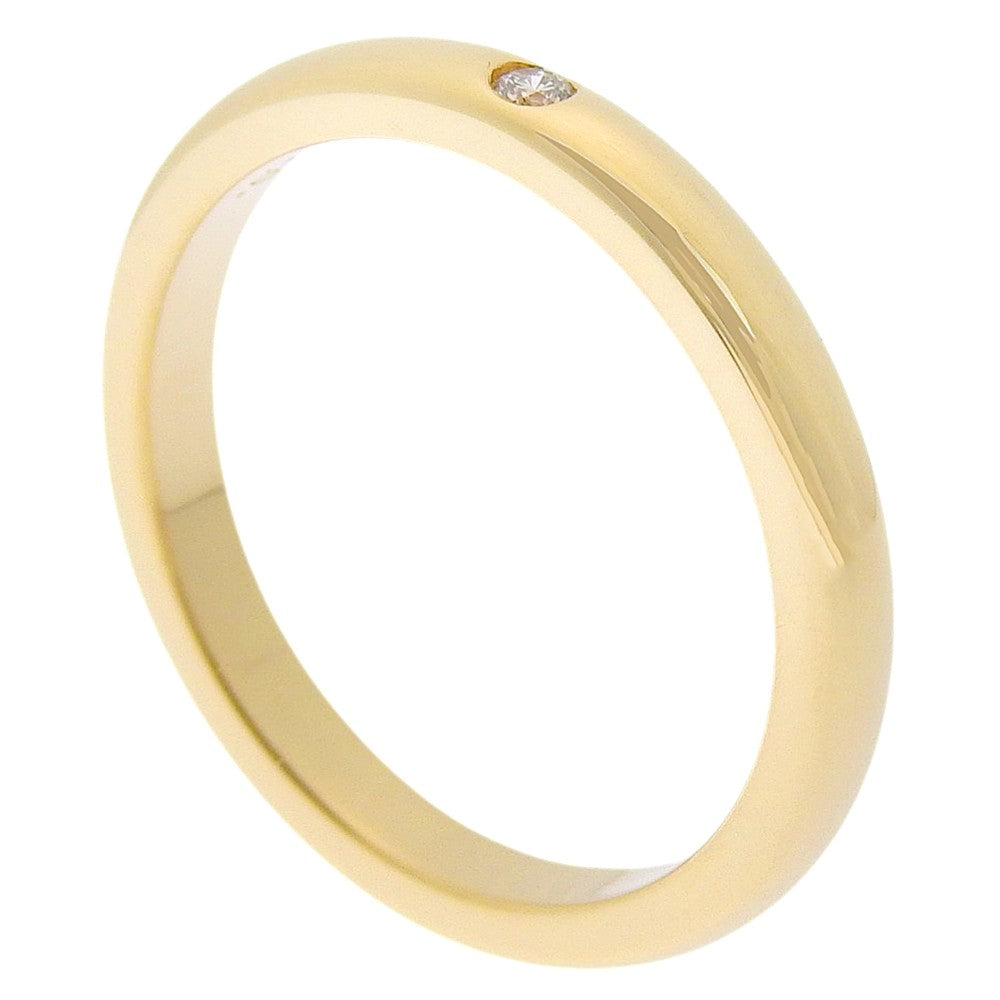 Tiffany & Co. Elsa Peretti 1 Diamond Stacking Band Yellow Gold  With Diamond Gold Yellow_Gold Ring Jewelry (Pre-Owned)