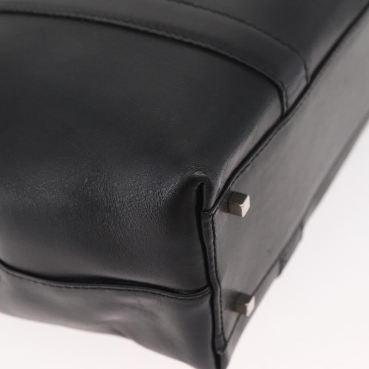 Salvatore Ferragamo Vintage Leather Black Leather Tote Bag Bag (Pre-Owned)