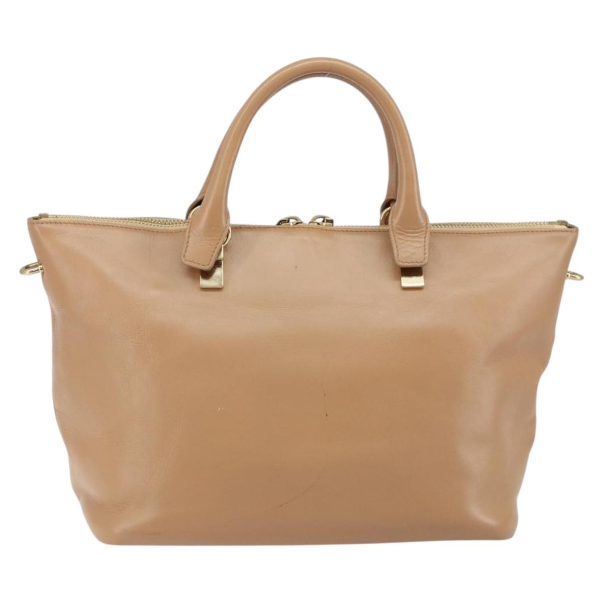 Chloe Bicolor Baylee Satchel Leather Orange Leather Handbag (Pre-Owned)