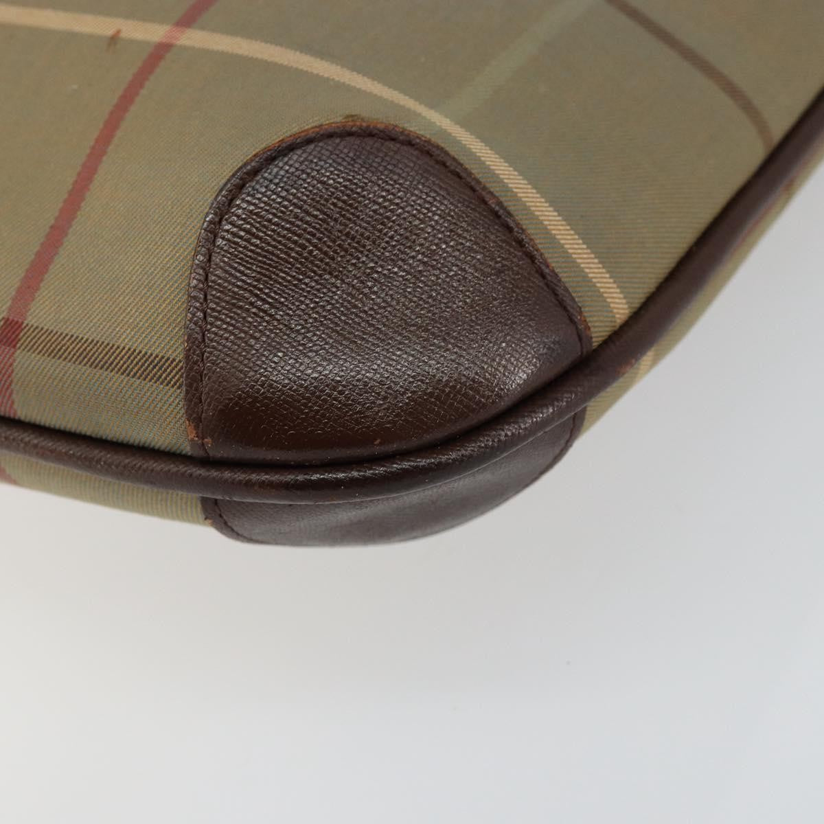 Burberry Nova Check Tote Canvas Check Pattern Beige Canvas Tote Bag Bag (Pre-Owned)